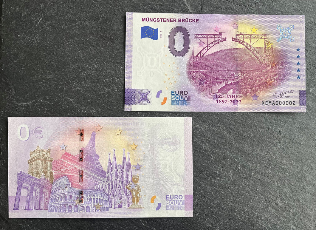 -NEU- 0,- € Souvenirschein (Müngstener Brücke 3. Auflage)