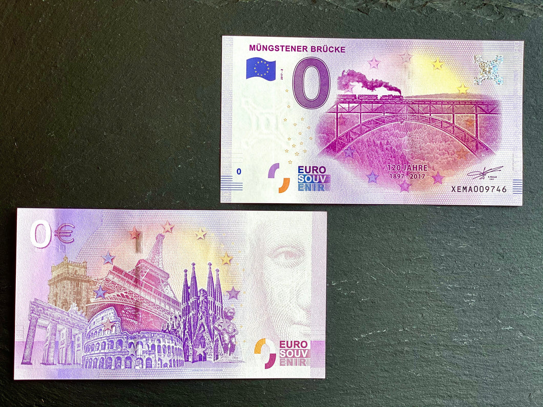 0,- € Souvenirschein (Müngstener Brücke 2. Auflage)