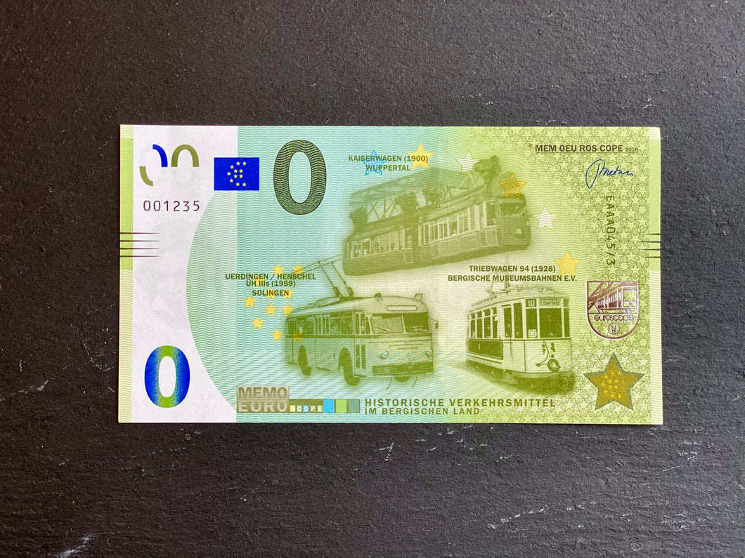 0,- € Souvenirschein (Historische Verkehrsmittel)
