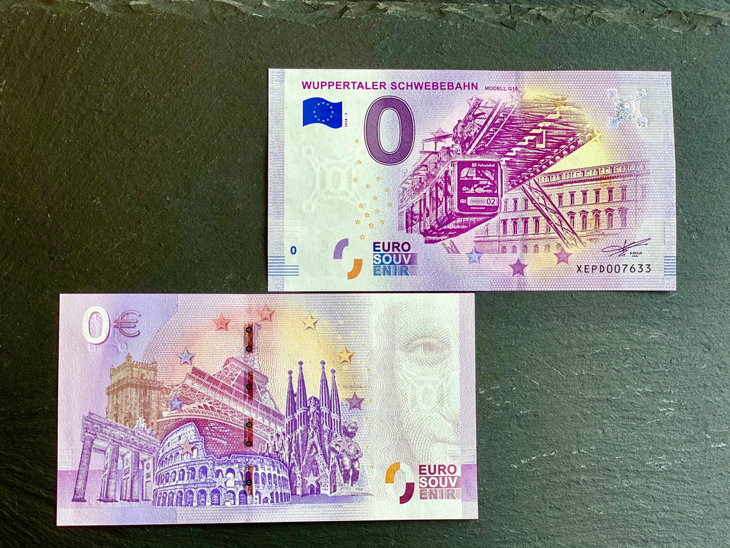 0,- € Souvenirschein (Schwebebahn 3. Auflage)